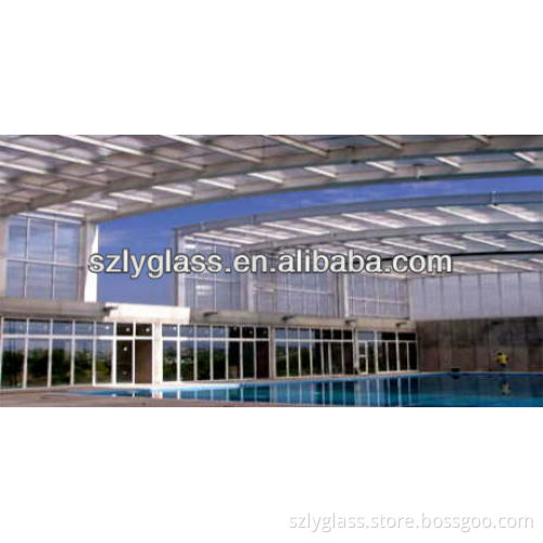 clear Low-e glass roof for swimming pool